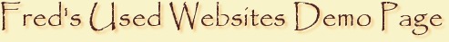 Fred's Used Websites Demo Page
